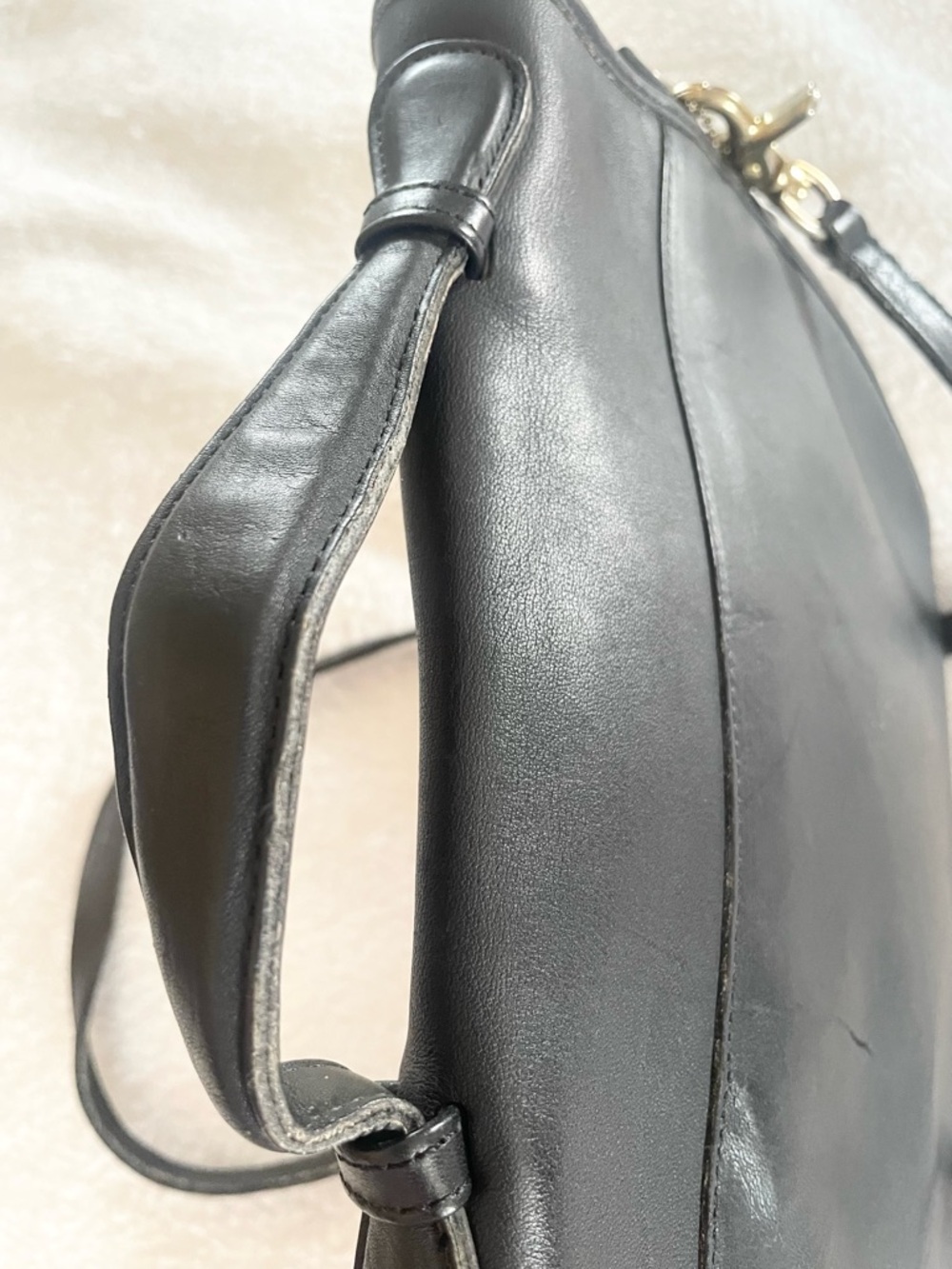 Coach Vintage Willis Turnlock Flap Black Leather Crossbody Bag - Picture 7 of 16